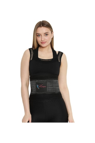 Finetoo Ince Yaşam Termal Kemer Bel Göbek  Terleme  Kemeri Unisex Siyah