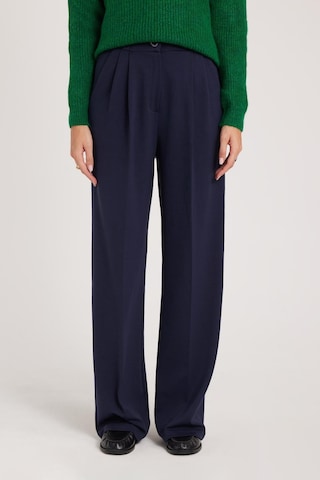 Tudors Kadın Regular Fit Klasik Kesim Yüksel Bel Geniş Paça Lacivert Pantolon-39583 Lacivert