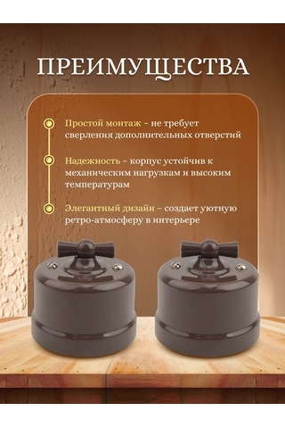 Tdmelectric Retro Anahtar Yüzey Montajlı Döner İki Tuşlu 1 Adet 151179600