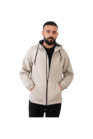 Freemen Erkek Taş Içi Astarlı Kanguru Cepli Su Ve Rüzgar Geçirmez Kapüşonlu Cepli Yağmurluk Taş