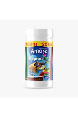 Amore Tetra-lepistes-moli-kilic Tropikal Balık Yem Seti 3 x 125 ML + Vitamin