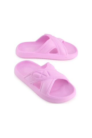 Gezer Kadın Yazlık Eva Islak Zemine Uygun Ev Bahçe Banyo Terlik Pembe
