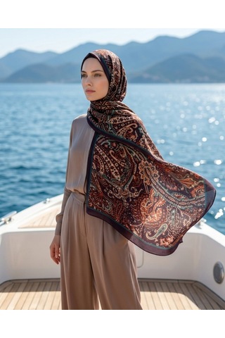 Moda Nuda Heritage Visal Şal Kahverengi - Zarif Seçim