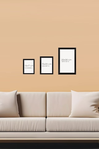 Artavessa 12 Parça Siyah Çerçeve Görünümlü Mdf Tablo Seti - 12ARTAVESSA2