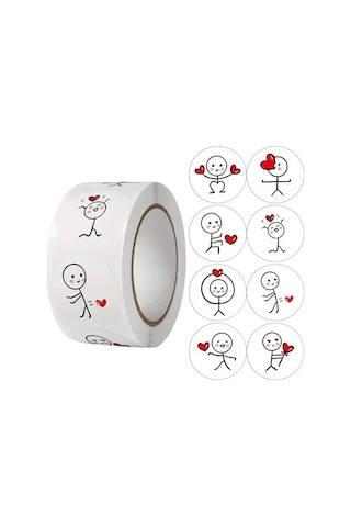 Kibrit Adam Kalpli Sticker 2.5cm 50 Adet 50