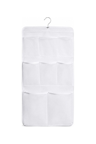 8 Cepli Askılı File Duş Ve Banyo Düzenleyici Asılabilir Pratik Organizer Beyaz