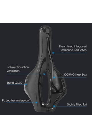 Neevoyu Hafif Ve Konforlu Mtb/yol Bisikleti Sele - Nefes Alabilir, Su Geçirmez, Dayanıklı Siyah