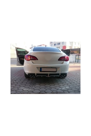 Oto H.i.t. Opel Astra J Uyumlu Body Kit Difüzör 4 Çıkış Gri Yuvarlak