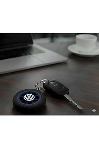Volkswagen Uyumlu Özel Tasarım Anahtarlık - Premium Hafif Ve Dayanıklı Mavi