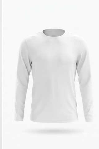 Kiagu Erkek Çocuk Uzun Kollu Basic Düz Tişört %100 Pamuk Bisiklet Yaka T-shirt 2-13 Yaş Beyaz