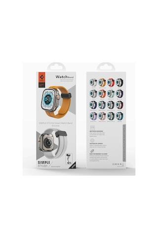 Newface - 341 - Apple Watch Uyumlu 38mm Kr412 Elegance Stylısh Kordon - Csmo-tex - - Turuncu