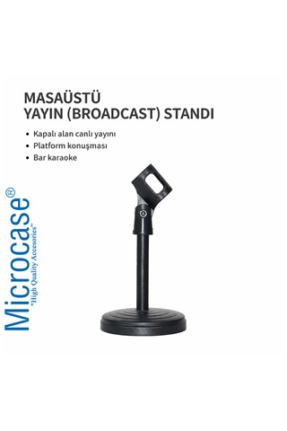 Microcase Portatif Metal Gövde Masaüstü Mikrofon Tutucu Al5719