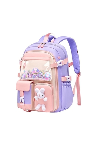 Ebitda Mavi 2023 İlköğretim Kız Çanta, Omurga Korumalı, Hafif, Buzdolabı Açık, Büyük Kapasiteli Kitap Çantası Büyük Boy Mavi