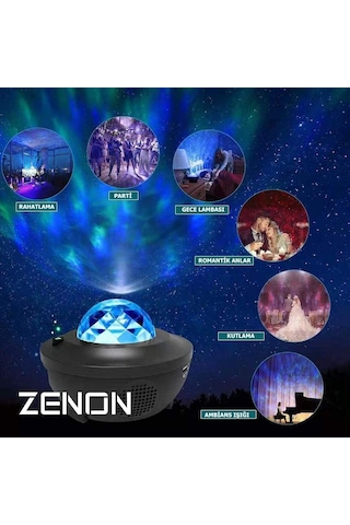 Zenon Smart Starry Projektör Light-blth+müzik+7farklı Ambians Genel