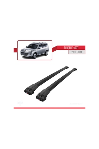 Peugeot 4007 2006-2014 Arası İle Uyumlu Ace-1 Ara Atkı Tavan Barı Siyah