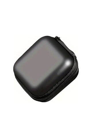 Fermuarlı Kulaklık Şarj Kablosu Sd Kart Saklama Çantası Siyah Diğer
