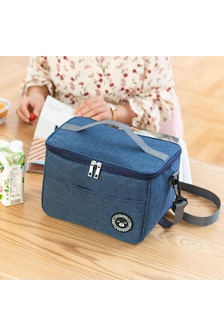 Novahub Gril Büyük Yalıtımlı Öğle Yemeği Çantası - Yetişkin Ve Çocuklar İçin - L Boy - Gri Renk - Termal Serin/sıcak Gıda Saklama Kutusu Gri