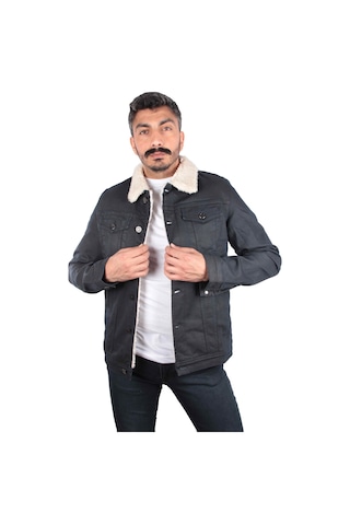 Tom Free Store Içi Kürklü Kışlık Erkek Kot Ceket(524126766) Siyah