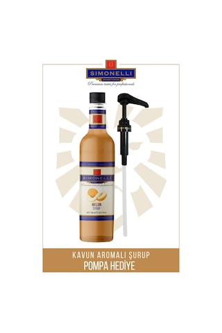 Simoenlli Kahve Şurubu Kavun Aromalı 700 ML + Pompa Simonelli