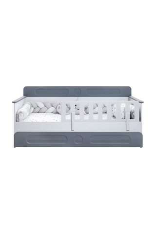 Yavrulu Karyola, Flora Yavrulu Montessori Karyola - Gri + 2 Adet Comfort Yatak