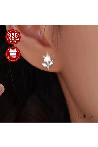 Tulisse Laleli Gümüş Kaplama Çivili Küpe Sevdiklerinize Ve Kendinize En Özel Hediye Gümüş