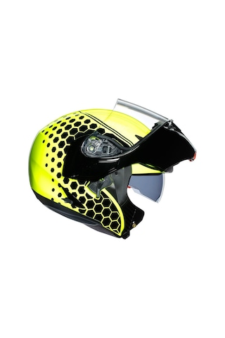 Agv Compact St Kask Plk Detroit Sarı Fluo Siyah