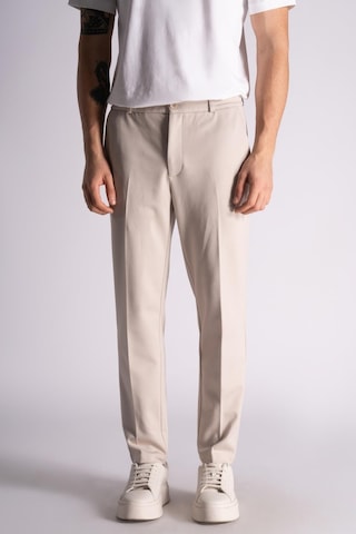 Beli Yarım Lastikli Slim Fit Chino Crop Erkek Pantolon - Açık Bej
