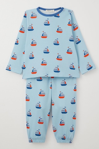 Breeze Erkek Çocuk Pijama Yelken Desenli 1-3 Yaş, Açık Mavi Açık Mavi