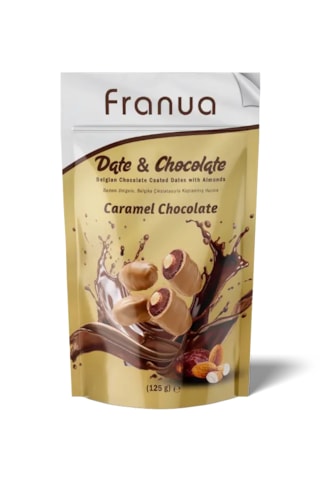 Karamelli Belçika Çikolatalı Hurma Bademli 125 G