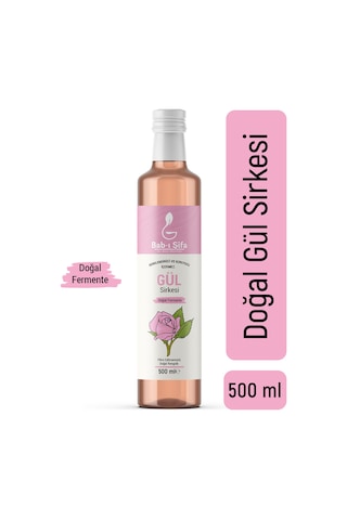 Bab-ı Şifa Doğal Fermente Gül Sirkesi 500 Ml Katkısız & Koruyucusuz Cam Şişe