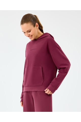 Skechers W Essential Hoodie Sweatshirt Kadın Bordo Sweatshirt S2610013-3877 Bordo