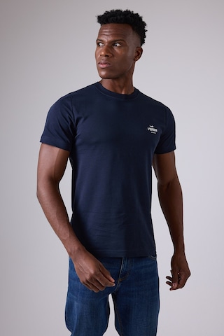 Marıne Tee Deniz Temalı Ribana Bisiklet Yaka Pamuk T-shirt-3151 Koyu Mavi