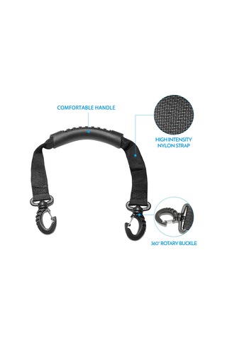 Ximistore9 Siyah El Taşıma Kayak Botu Bağlantı Kemerleri - Çok Fonksiyonlu Kayak/paten Ayakabı Sabitleme Kiti Siyah