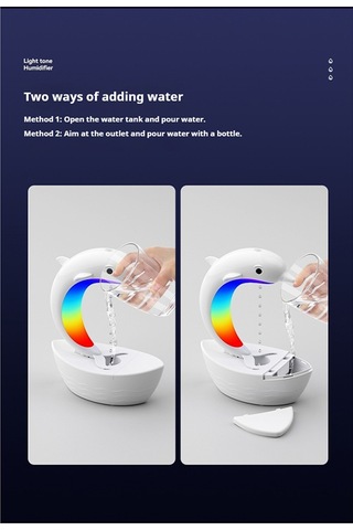 Dolphin Su Damlası Nemlendirici Bluetooth Hoparlör