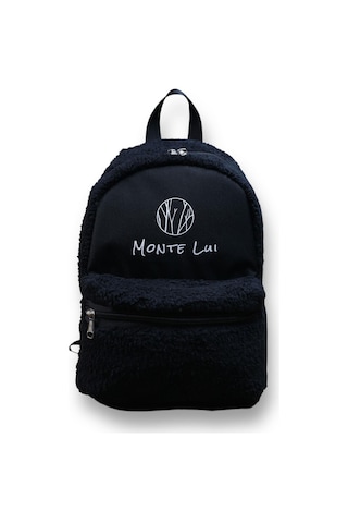 Monte Lui Mnt3637 Peluş Sırt Çantası Siyah Mavi