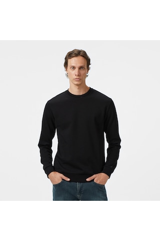 Nautica Erkek Siyah Classic Fit Sweatshirt Düz K57090t Siyah