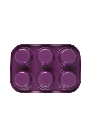 Guardini Muffin Kalıbı Mor 6 Lı Renkli