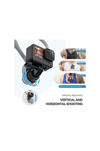 Wezone Telesın Hızlı Çıkarılabilir Boyun Askısı - Gopro Hero 12/11/10, Insta360 X4/x3/go3/go2, Osmo Aksiyon Kamerası İçin U Şekilli Göğüs Bağlantısı