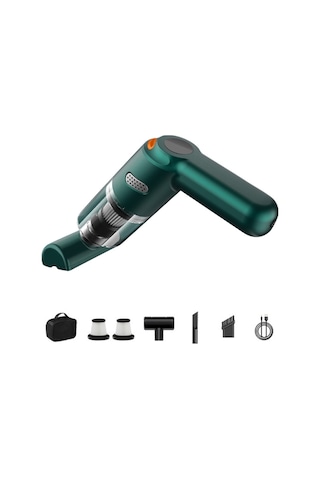 Sones Kbn-010 10000 Pa Deluxe Versiyon Güçlü Araç Akülü El Temizleme Elektrikli Süpürge Koyu Yeşil