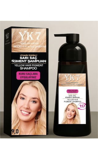 Yk7 Kozmetik Beyaz Kapatıcı Sarı 9.0 / Blonde Şampuan 300 Ml. Yk7 Kozmetik Beyaz Kapatıcı Sarı 9.0 / Blonde Şampuan 300 Ml.
