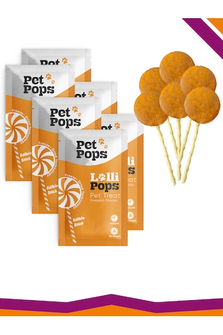 Lollipops Tavuk Ciğeri Bal Kabağı 6'lı Kedi Köpek Ödül Lolipopu