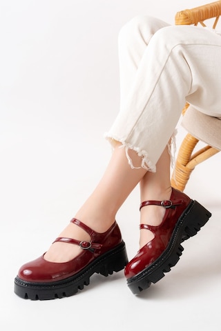 868-756 Bordo Rugan Günlük Yüksek Tabanlı Loafer Ayakkabı Bordo