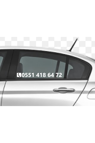 Kişiye Özel Telefon Numarası Sticker - Araba Oto Motosiklet Karavan Cam Araç Sticker - 00143 12X1 Cm