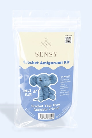Sensy Amigurumi Kit Başlangıç Seviye Amigurumi Kiti Blue Ellie