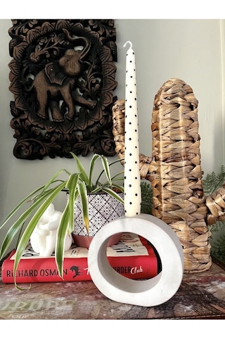 Puantiyeli Şamdan Mumu - 2li Set