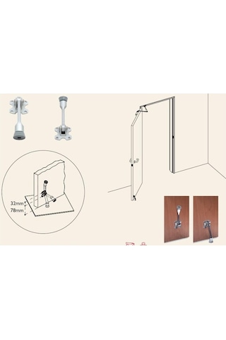 Tempo Kapı Stoperi Tamponu Ve Yaylı Kapı Tutucu Patentli Krom