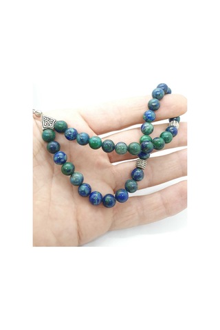 Sertifikalı Azurit Doğal Taş Tesbih 8 Mm Aaa Kalite