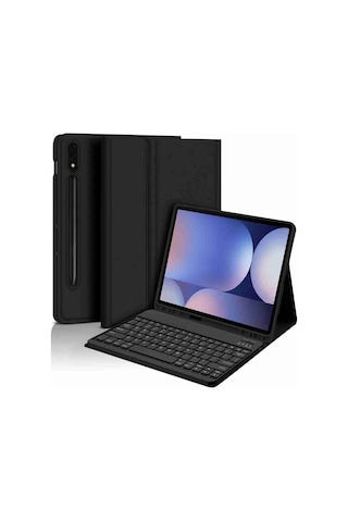 Fuchsia Galaxy Tab S10 Plus İle Uyumlu 12.4" Standlı Klavyeli Tablet Kılıfı Klavye + Stand