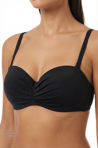 Penti Siyah Lotus Straplez Bikini Üstü