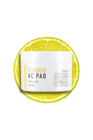 Missha A'PIEU Vitamin AC Pad Vitamin İçerikli Canlı ve Pürüzsüz Görünüm Kazandıran Pamuk Ped 35 Adet
